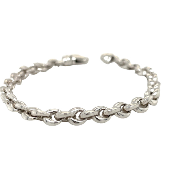 White Gold Chunky Bracelet