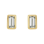 Gold Baby Baguette Studs