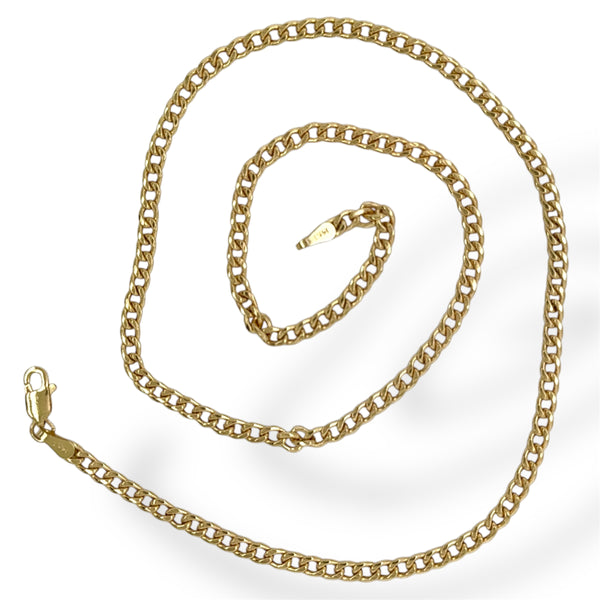Curb Chain in Yellow Gold