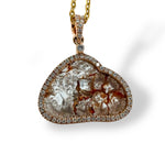 Sliced Diamond Rose Gold Charm