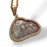 Sliced Diamond Rose Gold Charm