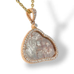 Sliced Diamond Rose Gold Charm