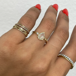 Perfect Pear Rose Cut Engagement