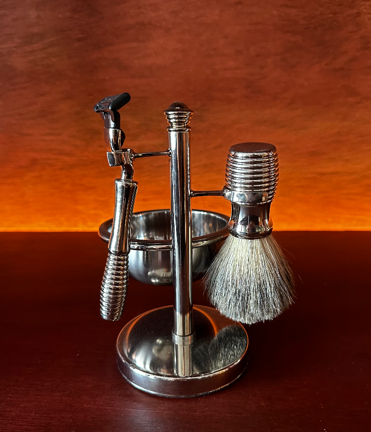 Luxe Chrome Shaving Set I