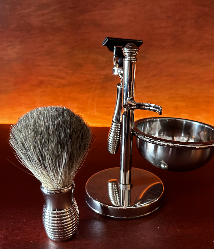 Luxe Chrome Shaving Set I