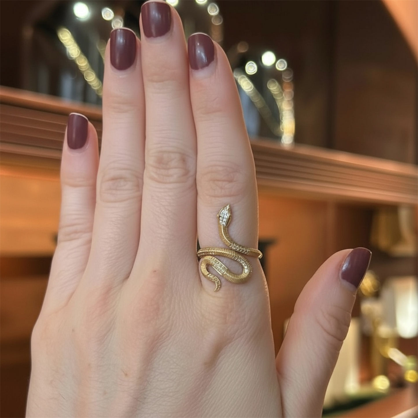 Gilded Serpent ring