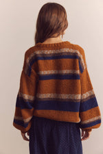 Baby alpaca wool blend crew neck sweater
