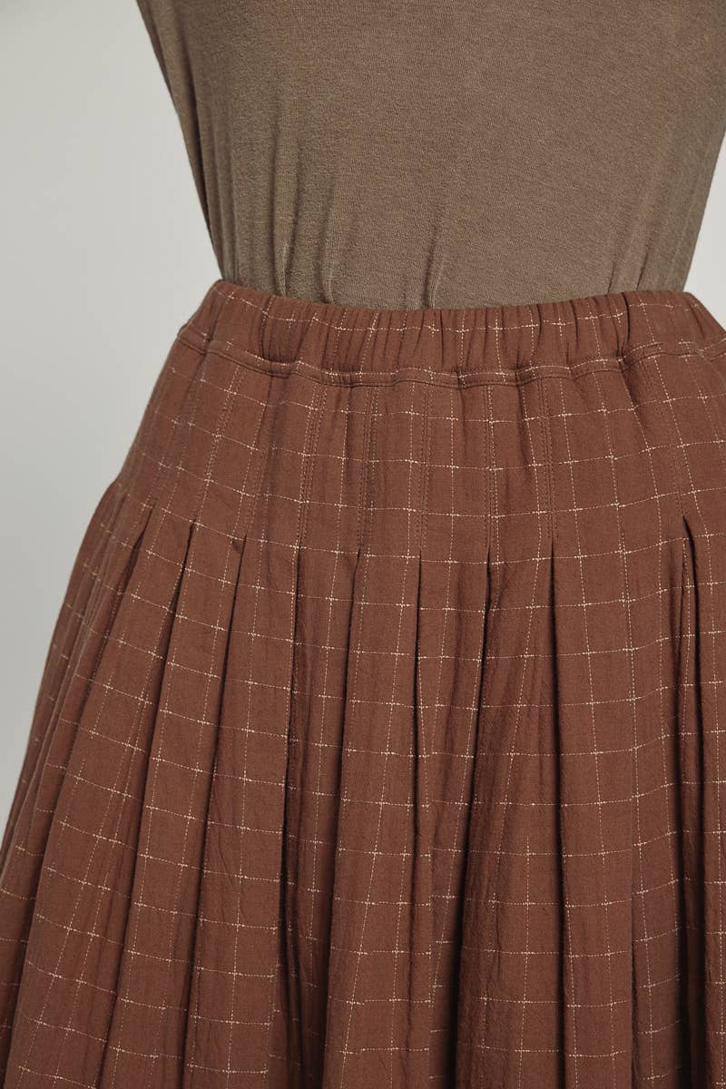 Pleated WaistTie Skirt