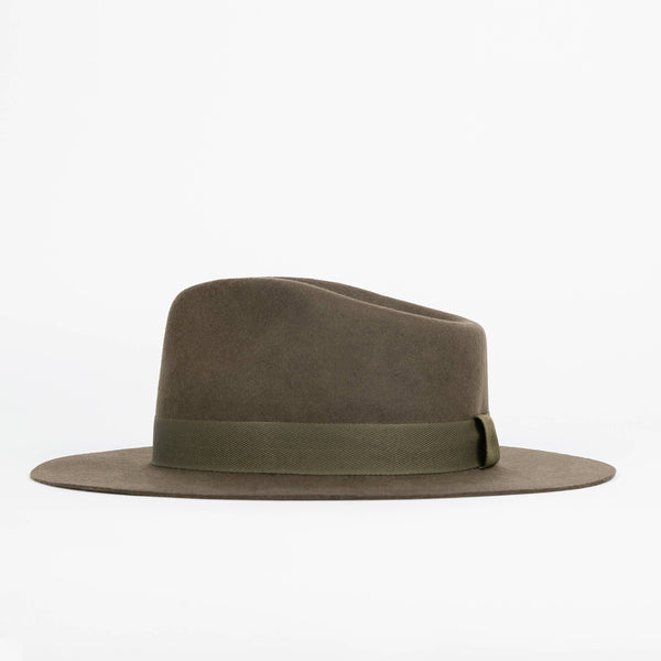 Olive Green Festival  Fine Wool Hat