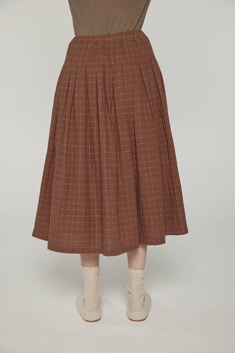 Pleated WaistTie Skirt