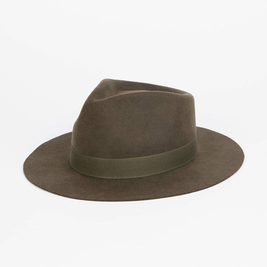 Olive Green Festival  Fine Wool Hat