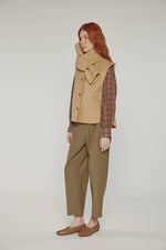 Wool-blended scarf vest