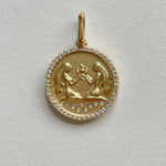 GEMINI CHARM WITH DIAMONDS