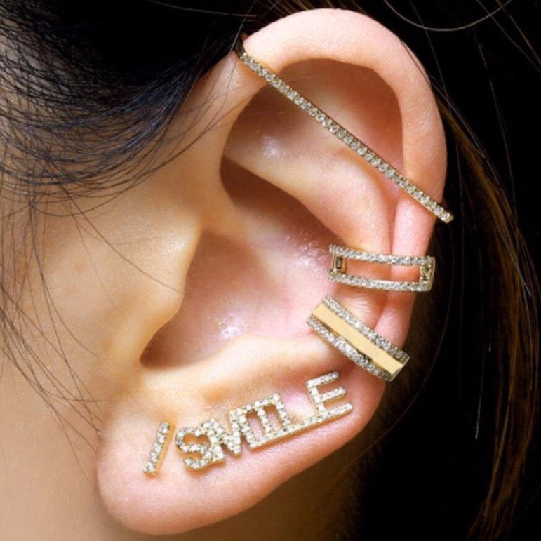 White Gold Badass Ear Cuff