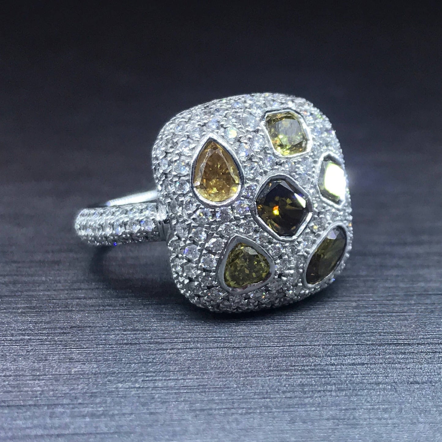 Honeycomb Diamond  Ring