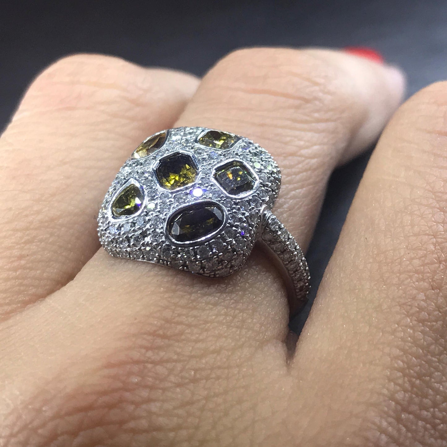 Honeycomb Diamond  Ring