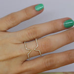 Dainty Monster Diamond Ring