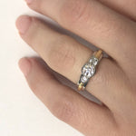 Platinum & Gold 3 Stone Engagement