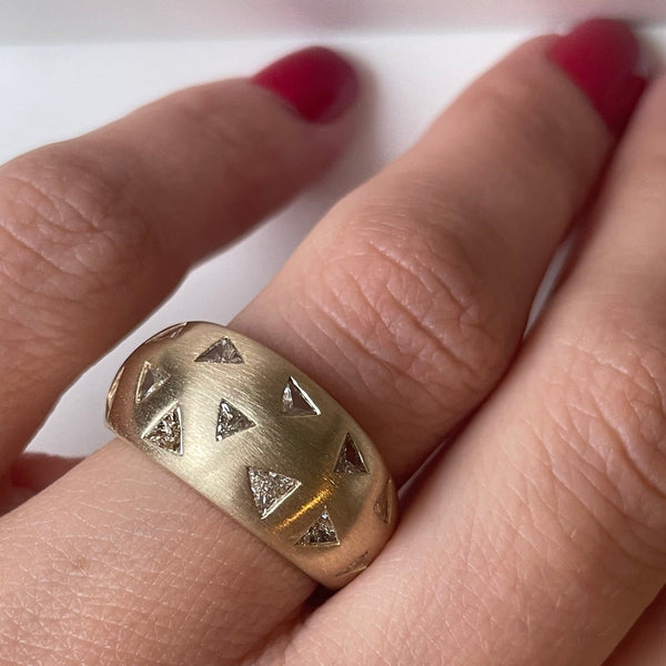 Chunky Trillion Diamond Band