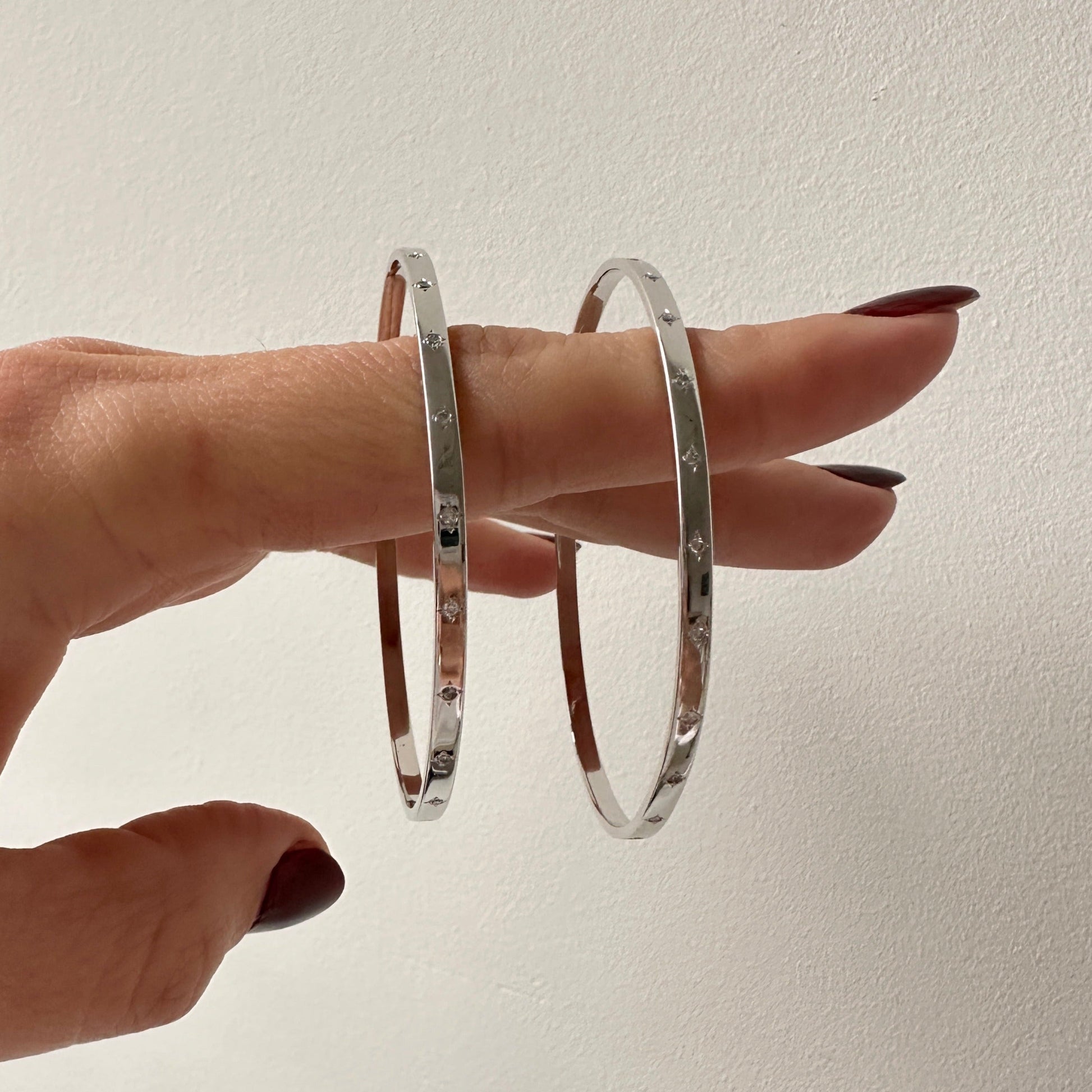 white gold bangles