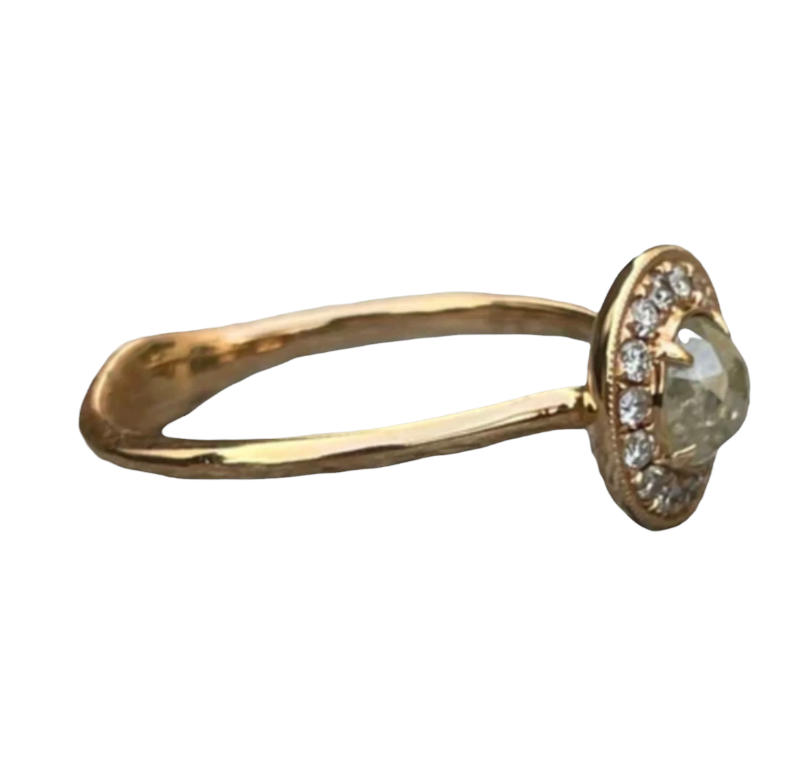 Salt & Pepper Rose Cut Engagement