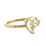 Perfect Pear Rose Cut Engagement