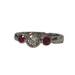 Three Stone Ruby Ring