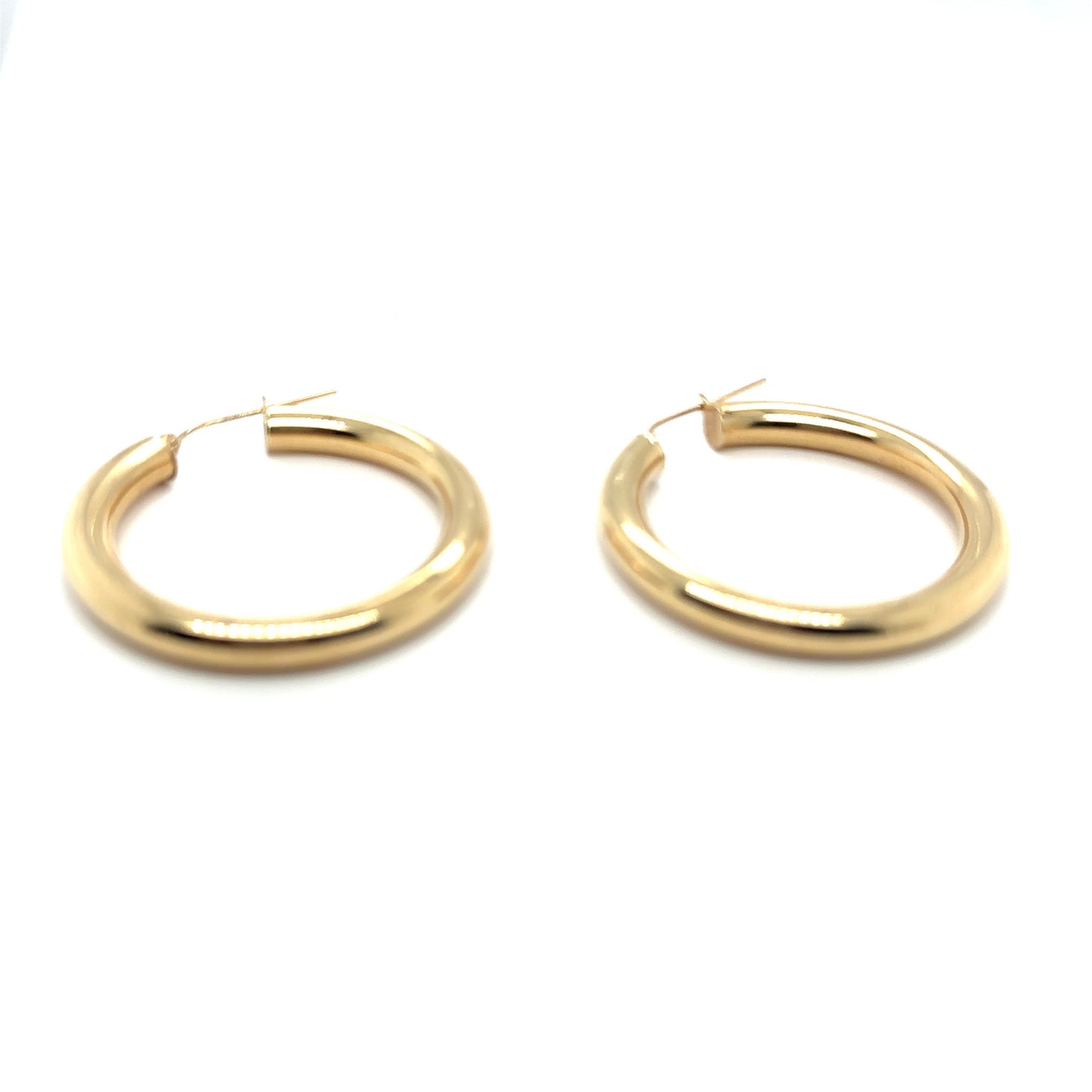 Classic Chunky 14K Gold Hoops