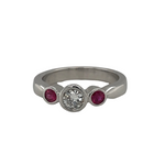 Three Stone Ruby Ring