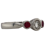 Three Stone Ruby Ring