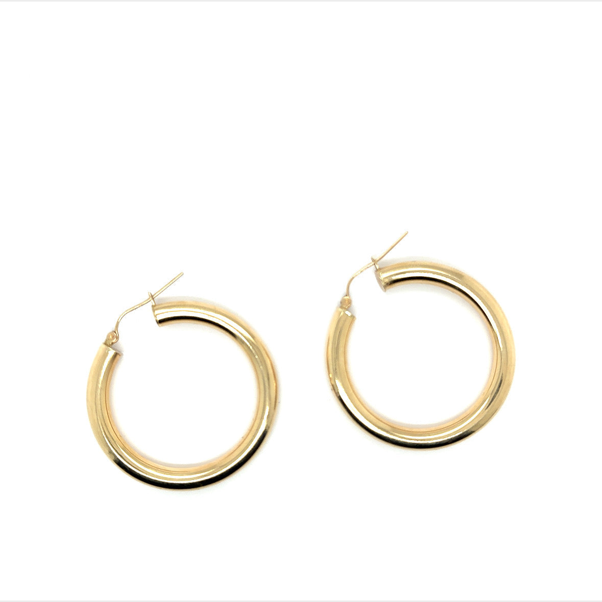 Classic Chunky 14K Gold Hoops