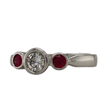 Three Stone Ruby Ring