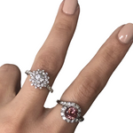 Dainty Double Halo Engagement