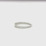 Oval Inside Out Hoops- White Gold