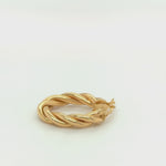Twisted Oval Hoop