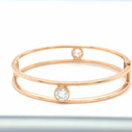 Rose gold Bangle with diamonds