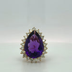 Amethyst cocktail ring